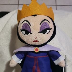 Disney Evil Queen Plush with Gold Crown and Blue Outfit